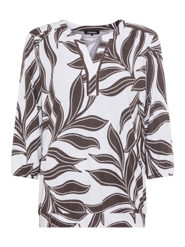 Olsen Tunikashirt Clara in schoko weiß - 0001