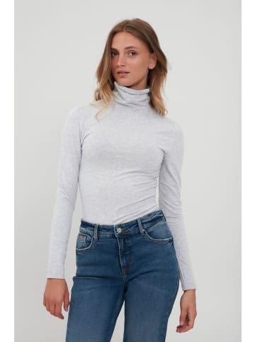 b.young Longpullover Pamila roll neck - 20802565  Modisches Langarmshirt mit Rollkragen in Grau
