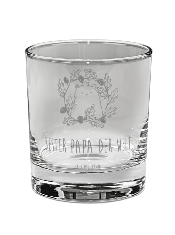 Mr. & Mrs. Panda Whiskyglas Bär König mit Spruch in Transparent