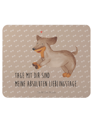Mr. & Mrs. Panda Mouse Pad Hund Dackel mit Spruch in Hundeglück