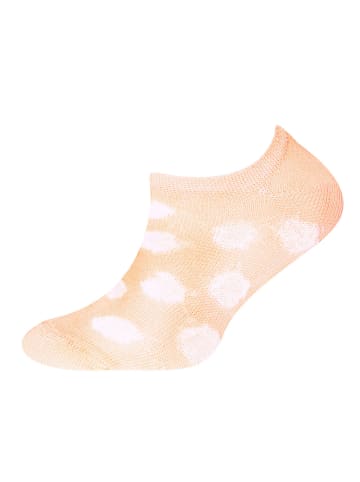 ewers 3er-Set Sneaker Socken 3er-Set Herzen/Punkte/Uni in blau mel./apricot/latte