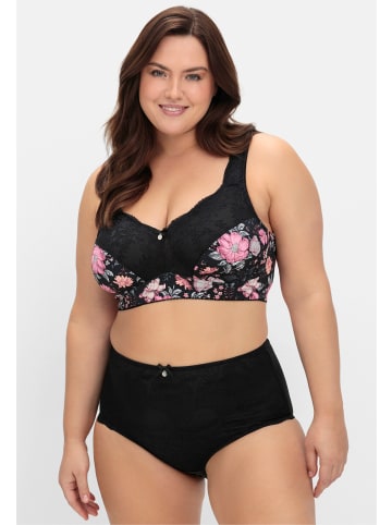 sheego BH ohne Bügel in schwarz-bedruckt