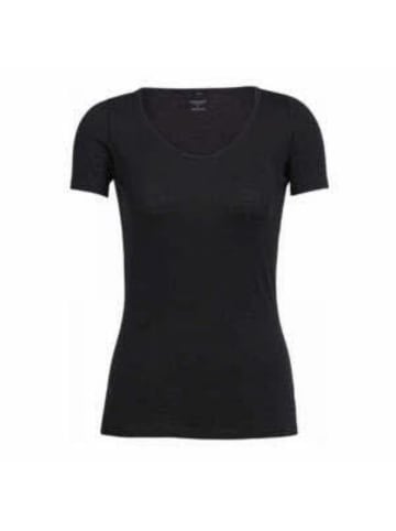 icebreaker T-shirt Siren SS Sweetheart in Schwarz