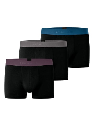 Schiesser 3er Pack Shorts in Schwarz