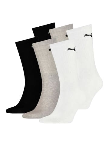 Puma Socken 6er Pack in Schwarz/Weiß/Grau