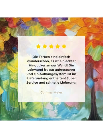 MuchoWow Leinwand bilder Bunter Wald (BxH)