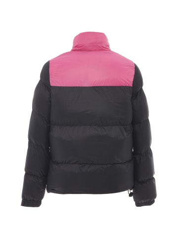 Bococa Wattierte Steppjacke in Schwarz Rosa