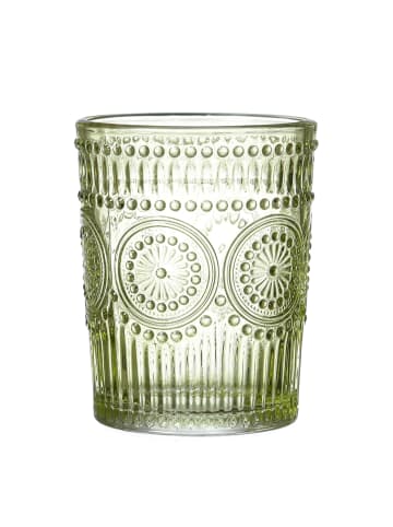 MARELIDA Trinkglas Wasserglas Vintage Boho 280ml in grün