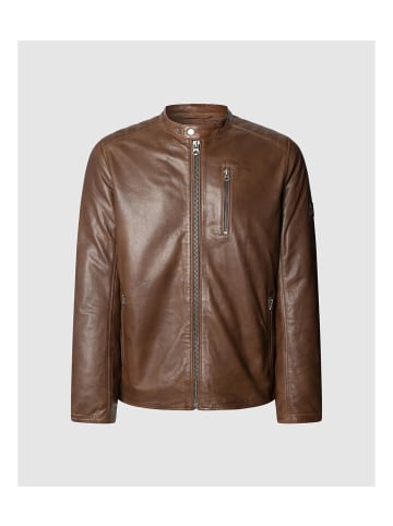 Pepe Jeans Lederjacke in Braun