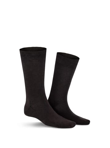 Kunert Socken Richard druckfreier Bund in Brown-mel.