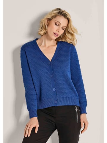 MADELEINE Eleganter Cardigan mit V-Ausschnitt in royalblau
