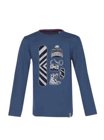 Band of Rascals Longsleeve " Snowboard " in blau