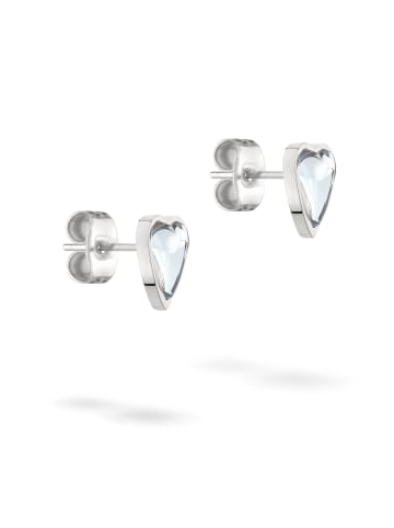 LIEBESKIND BERLIN Ohrstecker - Glass Heart in silber