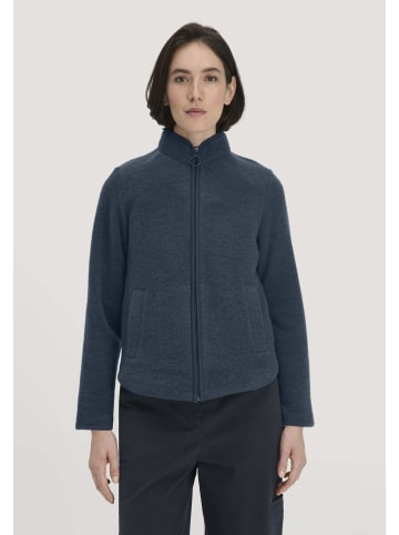 Hessnatur Wollfleece Jacke in dunkles petrol