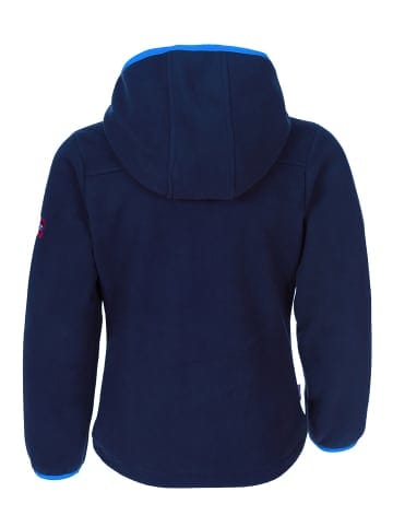 Trollkids Fleece-Jacke mit Kapuze "Stavanger" in Marineblau / Hellblau