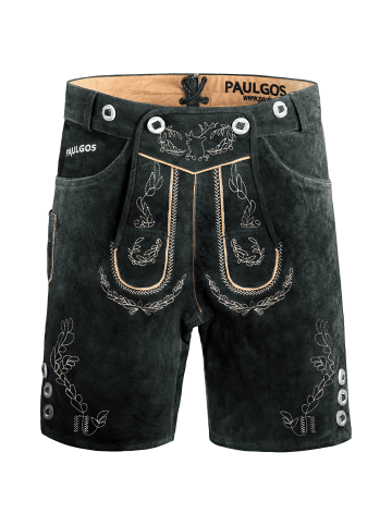 PAULGOS Lederhose Kurz Echtleder HK1 in Grau