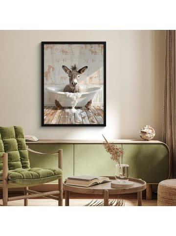 MuchoWow Poster mit Leiste Esel