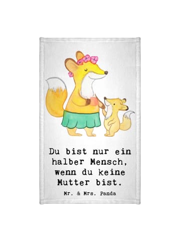 Mr. & Mrs. Panda Gästehandtücher Mutter Herz mit Spruch in Weiß