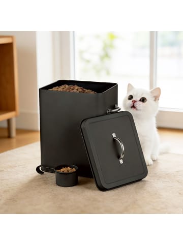 relaxdays Waschmittelbox in Schwarz - 6 l