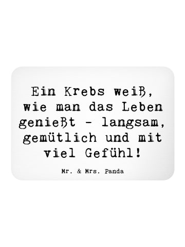 Mr. & Mrs. Panda Magnet Spruch Krebs Genießer mit Spruch in Weiß