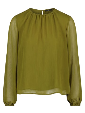 Zero Chiffonbluse mit Crinkle-Effekt in Fir Green