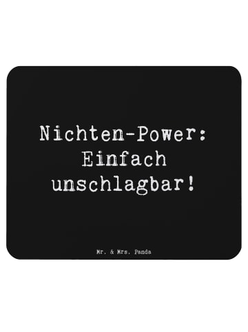 Mr. & Mrs. Panda Mauspad Nichte Power mit Spruch in Schwarz
