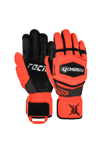 Reusch Fingerhandschuhe Worldcup Warrior in 7809 black / fluo red