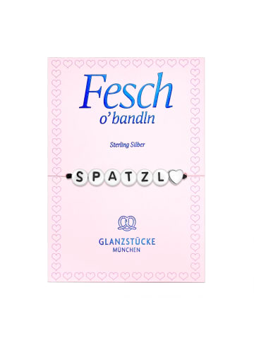 Glanzstücke München Armband Herz/SPATZL aus Sterling Silber in silber