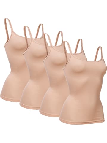 Con-ta Baumwolle, Feinripp Unterhemd 4er-Pack in haut