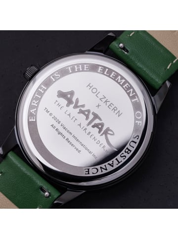 Holzkern Unisex-Armbanduhr Avatar™ Earth Kingdom Achat/Grün