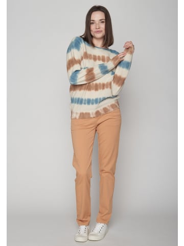 GreenBomb Strick Basic in Haselnussblau gestreift