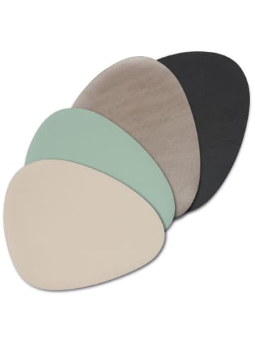 Zeller Tischset aus synthetischem Leder, taupe in Braun, 34 x 42 cm