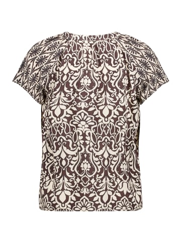 CARTOON Blusenshirt mit Rüschen in Patch Brown/Cream