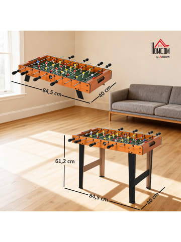 HOMCOM Mini Tischkicker,84,5L x 40B x 61,2H cm,Naturholz