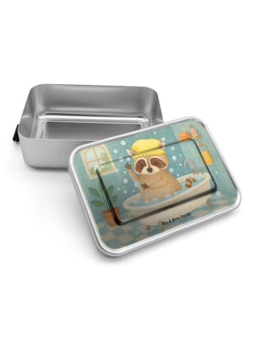 Mr. & Mrs. Panda Brotdose Waschbär Design ohne Spruch in Weiß