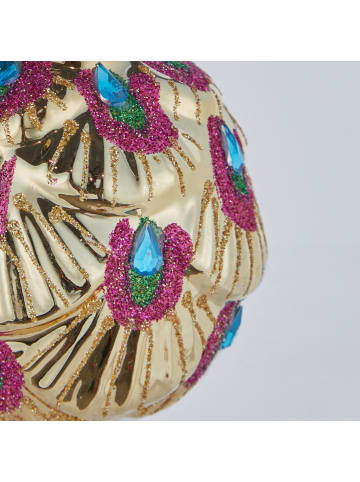 Butlers Weihnachtskugel HANG ON Jolly & Bright in Gold