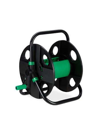 relaxdays Schlauchtrommel in Schwarz-Grün