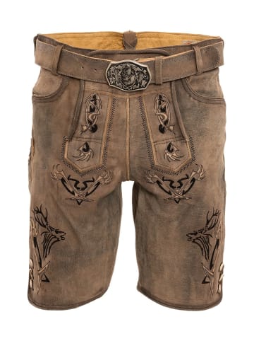 MADDOX Lederhose FELIXSEE in dunkelbraun