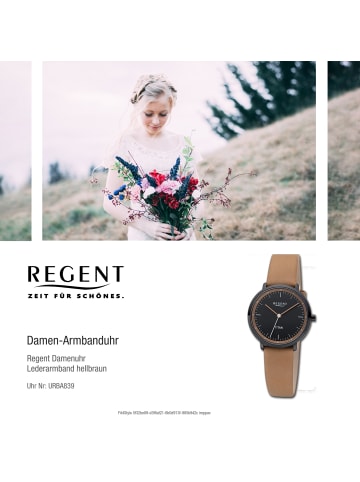 Regent Armbanduhr-Analog hellbraun klein (ca. 30mm) Regent Titan-Uhren