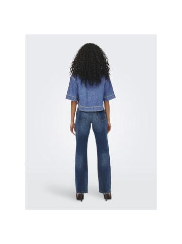 ONLY Halbarmbluse in Medium Blue Denim