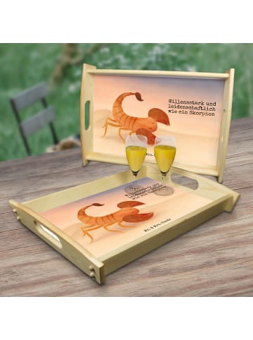 Mr. & Mrs. Panda tablett holz Sternzeichen Skorpion Design mit S... in Weiß