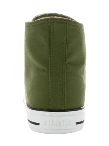 ethletic Canvas Sneaker White Cap Hi Cut in camping green just white