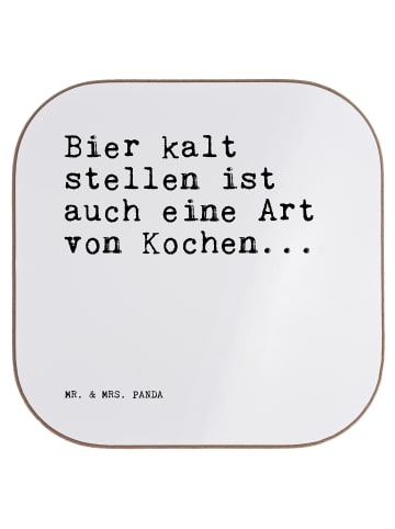 Mr. & Mrs. Panda Untersetzer Bier kalt stellen ist... mit Spruch in Weiß