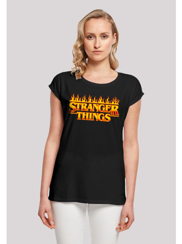 F4NT4STIC T-Shirt Stranger Things Fire Logo in schwarz