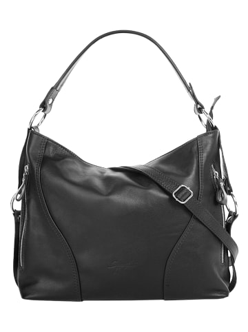 Samantha Look Handtasche echt Leder in schwarz