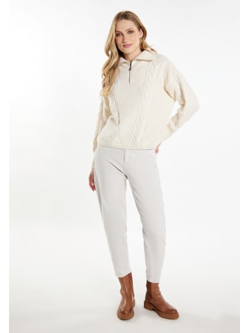 DreiMaster Vintage Damen Strickpullover in Wollweiss