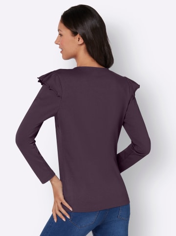 Sieh an! Langarmshirt in aubergine
