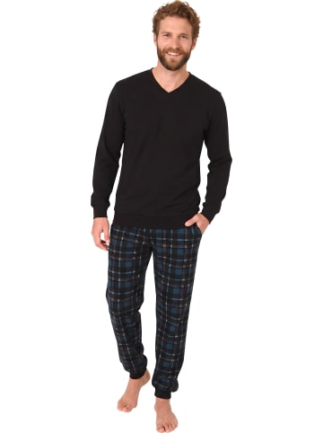 NORMANN Single-Jersey Schlafanzug in anthrazit
