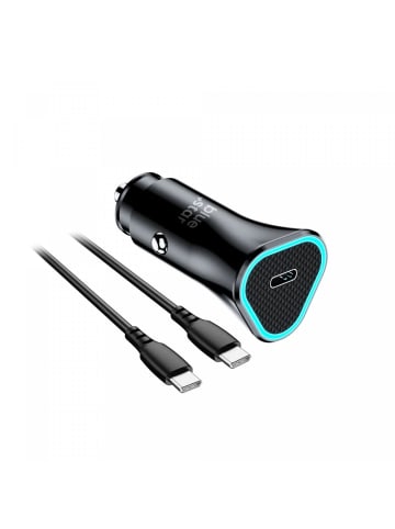 BlueStar 20W Autoladegerät (PD, QC 3.0, AFC) USB C Anschluss 60W in Schwarz