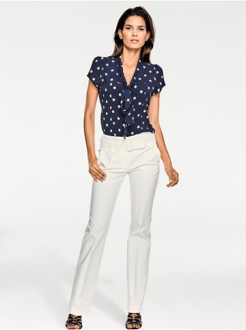 Heine Tupfenbluse in marine-weiß